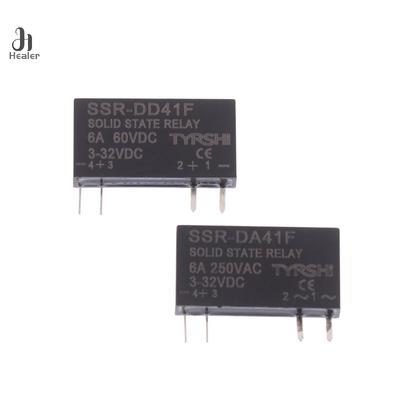 SSR-41FDD/41FDA Твердотельные реле Постоянный ток в Постоянный ток Тонкий релейный модуль 3-32 В пост. тока 6 А Мини-реле Бесконтактное реле на DIN-рейку