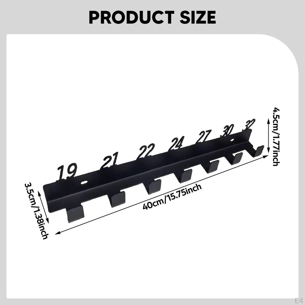 Настенная стойка для хранения инструментов для гаечных ключей с пронумерованными крючками
