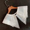 Women Fake Collar Shawl Detachable Blouse Decoration Lace Romantic Flower Embroidery Multi-Layer False Collar Shirt Collar