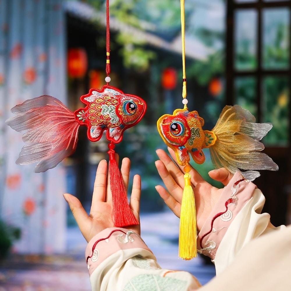 Goldfish Chinese Traditional Pendant Good Fortune LED Hanging Ornaments Party Decoration