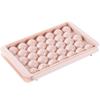 Round Ice Ball Tray with Lid - Plastic Ice Cube Mold for Refrigerator