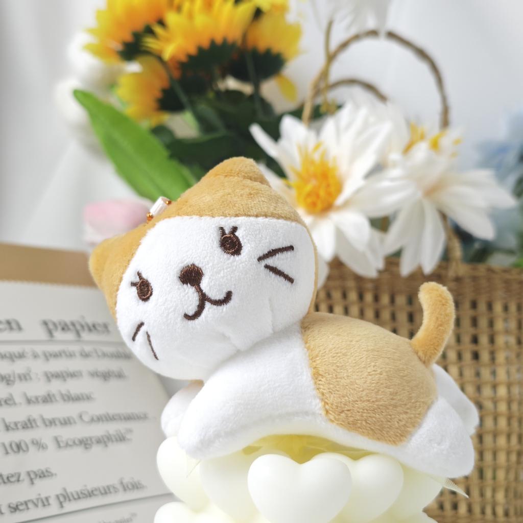 Cat Plush Doll, Kitten Doll Backpack Pendant Pet Doll Machine Doll