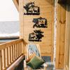 Set of 3 Large 14 Inch Black Deer, Bear, & Moose Wall Art Rustic Cabin & Hunting Decor Stylish Wildlife Decorations