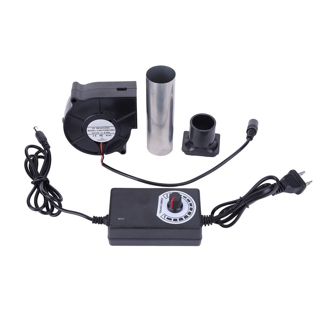 Воздуходувка для барбекю 6000 об/мин с регулятором скорости, DC 12 В, вентилятор для барбекю, воздуходувка, вентилятор для кемпинговой печи, кухонные вентиляторы