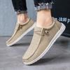 Autumn and Winter Large Size Soft Sole Casual and Light Shock Absorption Dude Loafers Men's Canvas Casual Shoes Cloth Shoes Tide