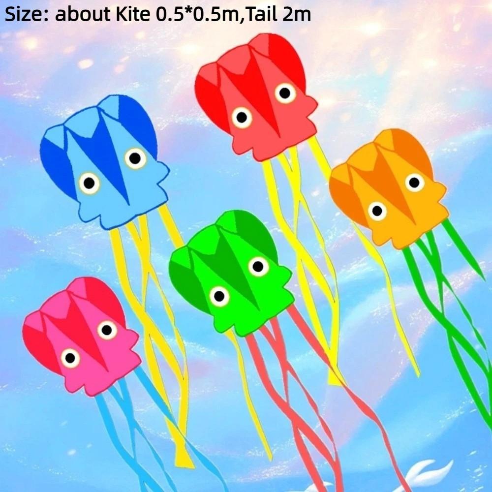 Good Flying Octopus Kite Easy to Fly Children's Pocket Kite Durable 3D Soft Kite  Beach Garden