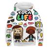 Толстовки 3D принт Игра Toca Life World Toca Boca Виртуальный Создатель Игрушек Свитшоты Мальчик Девочка Толстовки с Капюшоном Детская Толстовка Оверсайз