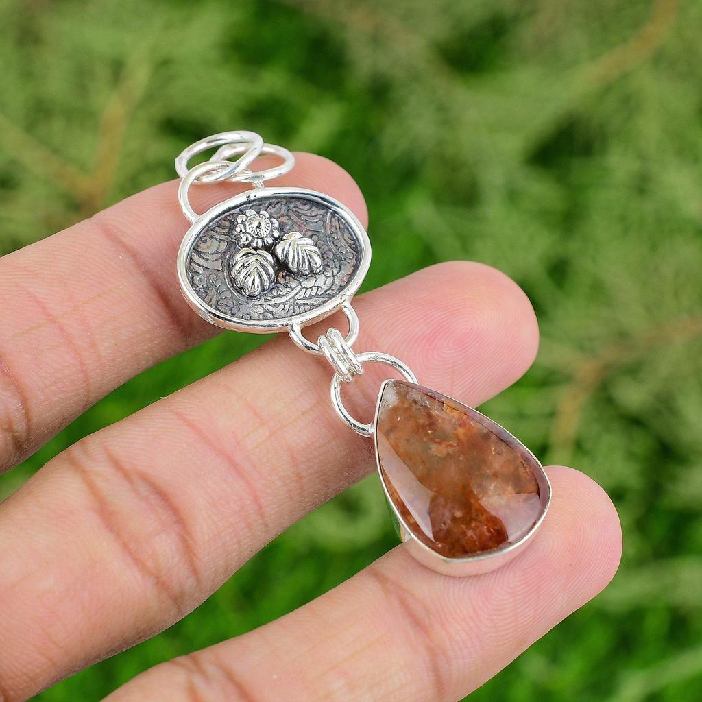 Daughters Day Sale Garden Quartz Stone Sister Pendant Jewelry Sterling Silver