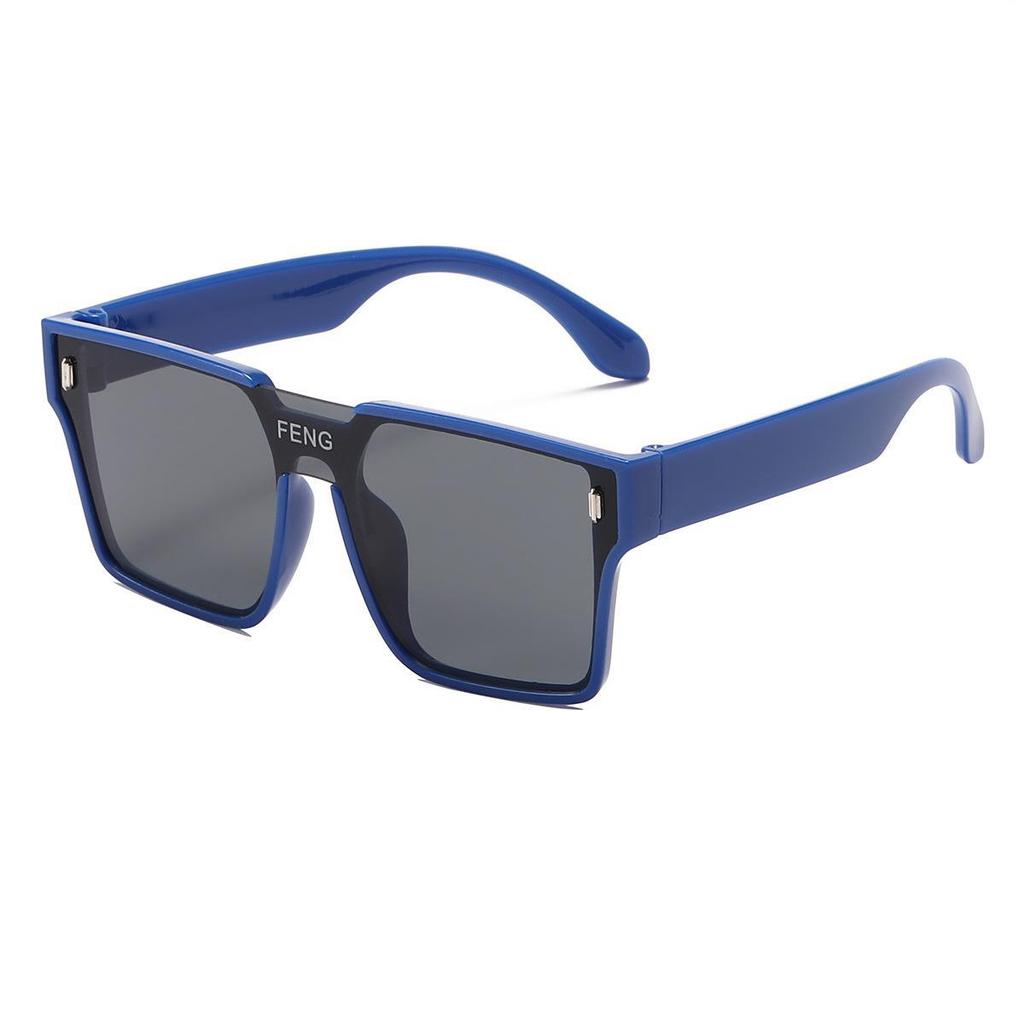 Ретро детские цельные солнцезащитные очки, Wind Rice Nails, индивидуальная мода и простота, удобные солнцезащитные очки с большой оправой