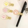 Securely Holds Cat Paw Pen Clip Durable Notebook Pen Holder Puppy Pen Clip with Spring  Student Use