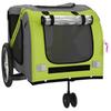Bike Trailer for Dogs Green and Gray Oxford Fabric and Iron