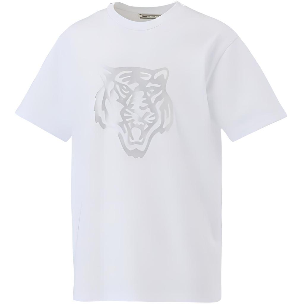 ONITSUKA TIGER Футболка с логотипом, свободная, повседневная, с коротким рукавом, унисекс, топы, белая 2183B413-100