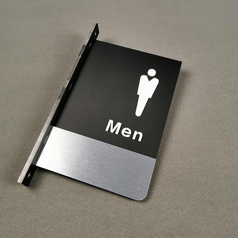 Дверной знак с двухсторонним креплением Знак-напоминание для туалета Знак с инструкциями для мужского и женского туалета Знак для туалета в отеле