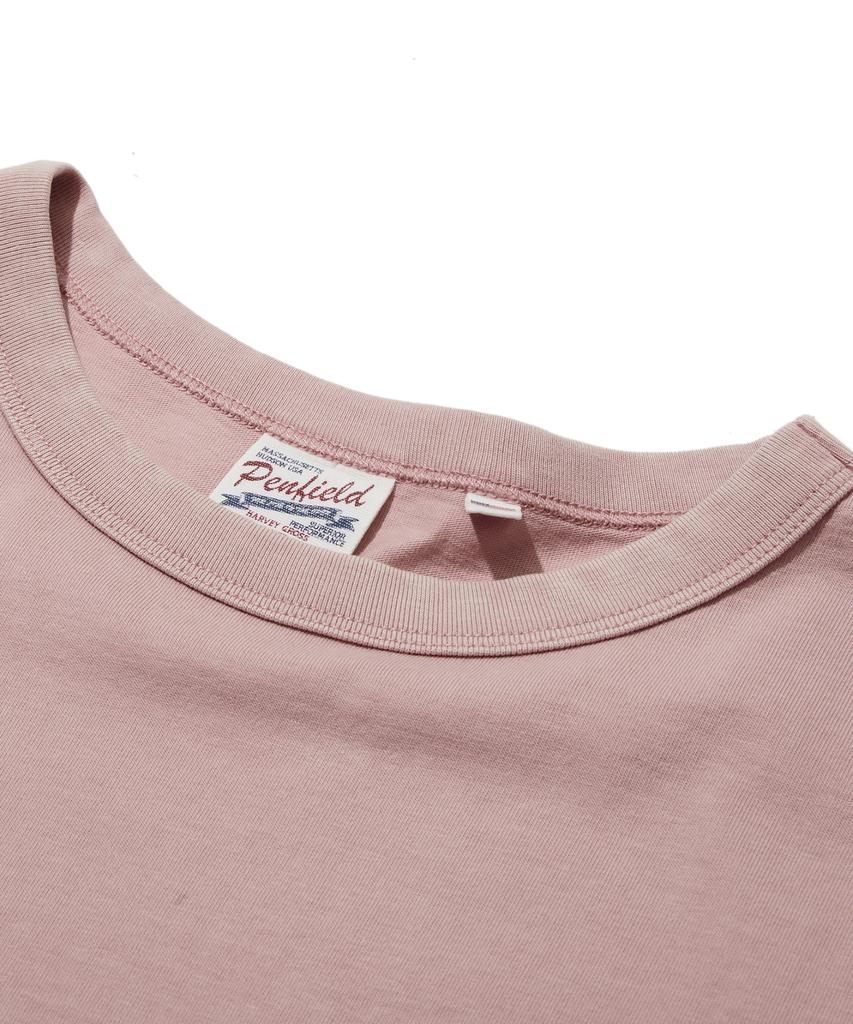 PENFIELD Винтажная серия Свободная футболка с принтом на спине Короткий рукав Лососевый_Fs2Kt54U