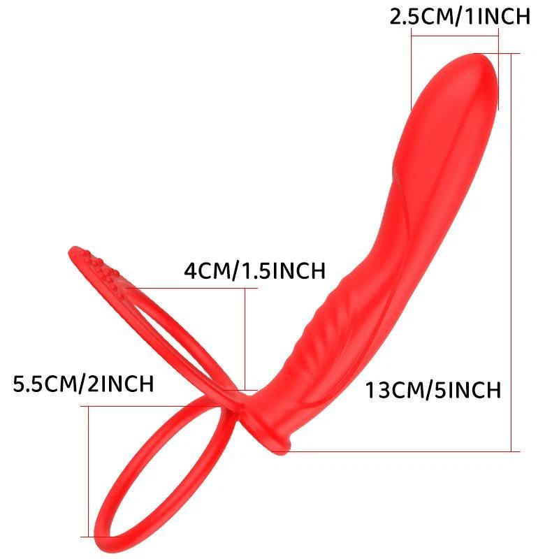 *1Pc Adult Sex Toys Double Penetration Vibrator Penis Strapon Dildo Vibrator Sex Toys Strap On Penis Anal Plug For Man Beginner