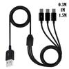 Разветвитель USB C, USB 2.0 Type A (папа) на USB Type C(USB-C) Кабель-разветвитель Male 1 на 3 Коннектор для передачи данных и зарядки Адаптер