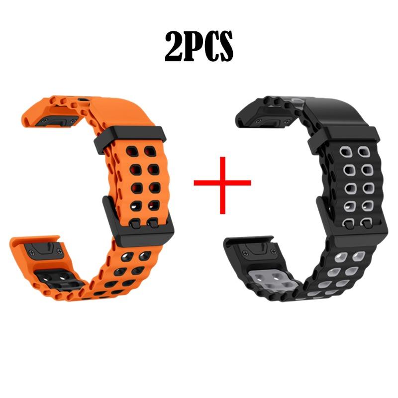 22MM 26MM Силиконовые ремешки Ocean Quickfit для Garmin Fenix 8 Водонепроницаемые мягкие ремешки для Fenix 5 6 7 Enduro 3 2 для плавания и спорта