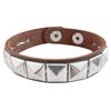 European & American Punk Street Style Rivet Bracelet: PU Leather Bangle