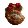 2D Forest Animal Acorn Ornaments Cozy Pine Cone Animal Christmas Ornaments Woodland Creature Acrylic Hanging Decoration for Home Party Decor