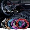 Automotive Chrome Decorative Strip - 5 Meters Bright Electroplated Interior Gap Line for Instrument Panel Modification