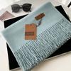 Cashmere Hand Feel Autumn And Winter Solid Color Scarf Women'S Thick Tassel Simple And Versatile Soft And Warm Imitation Cashmere Shawl