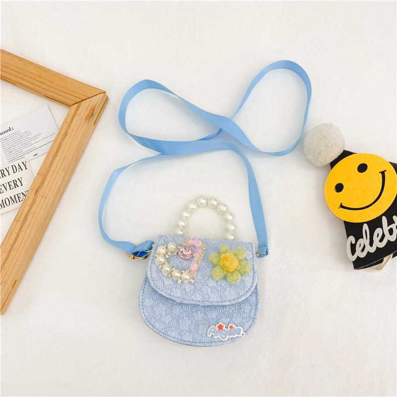 Adorable Mini Pearl Heart Flower Handbag For Kids Perfect For Daily Outfits