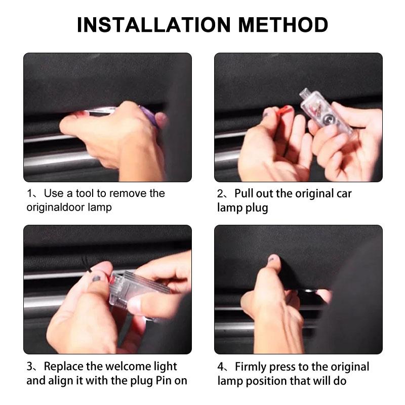 2pcs HD Led Welcome Light Car Door Projector Lamps Car Accessories For BMW 3 5 6 7 Serie X3 X5 X6 M E70 E71 E90 E91 F30 F10 E92