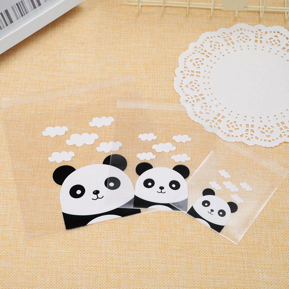 100pcs New Party Supplies Gift Packages Panda Plastic Cookie Pocket Self-Adhesive Candy Bag