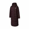 FW24 Brand Logo Windproof Warm Long Down Jacket Women Outerwear Burgundy JV6198