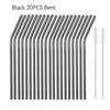 6*215mm 10 Colors Eco-friendly Reusable Metal Straws Set 304 Stainless Steel Drinking Straw Cocktail Party Favor Bar Accessory