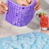 LEISURE CLUB Silicone Ice Tray, Mini Square Ice Mold, Ice Maker for Tea and Alcohol, 160 Ice Holes, Easy To Remove (Black)