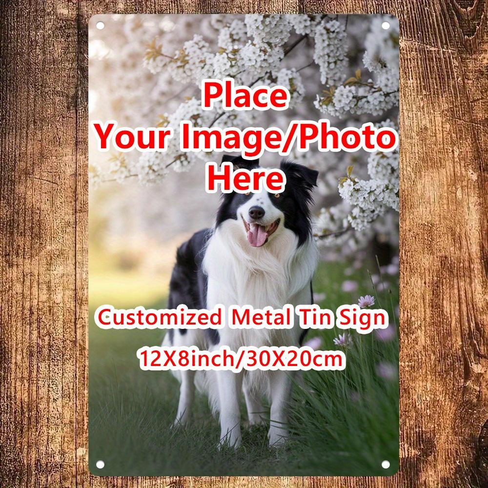 D flat pc customizable metal tin sign personalized hanging