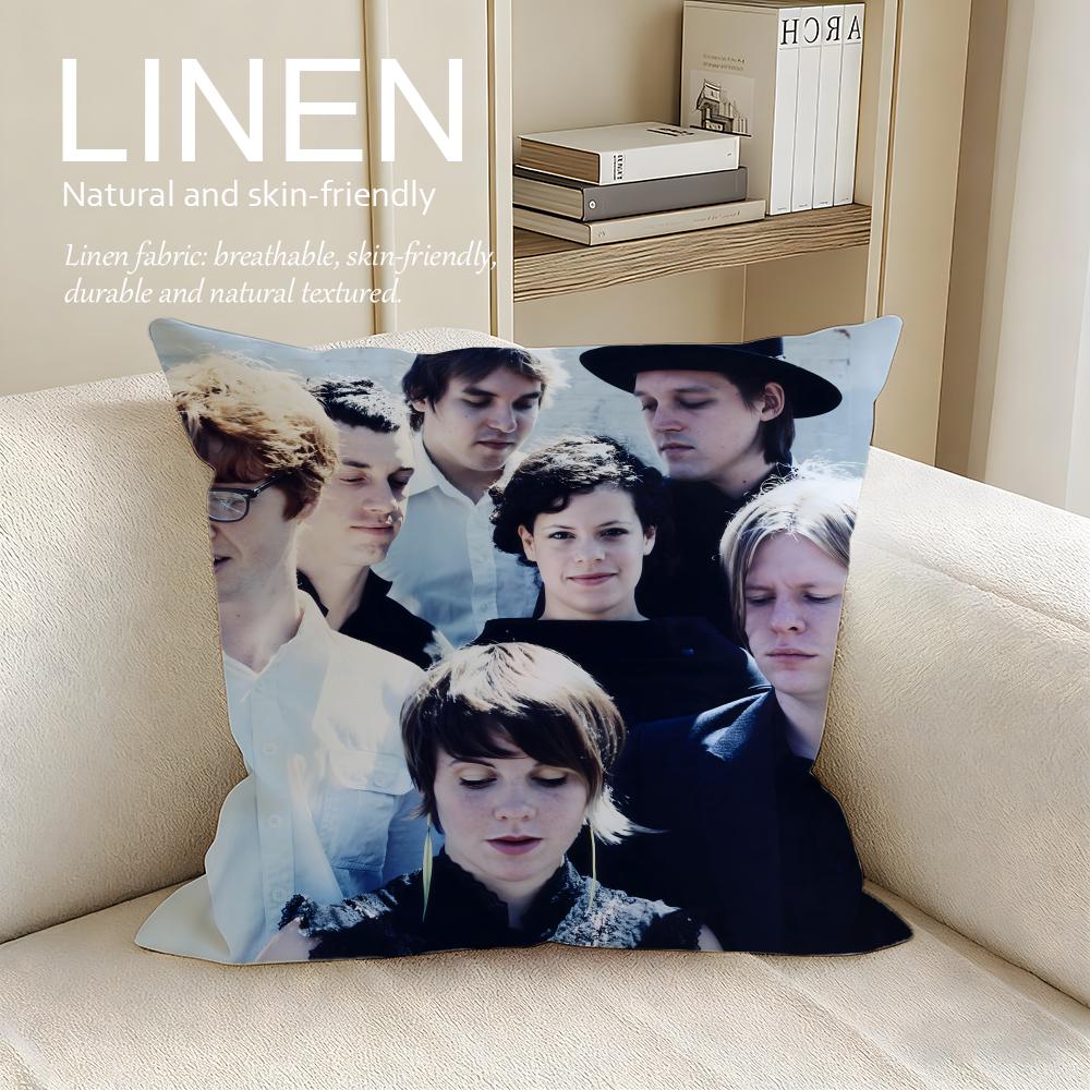 Music Arcade Fire Cushion Cover Pillowcase Set Pcs x x Breathable Washable Sofa Cushion Cover