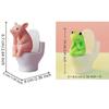 Cartoon Pig Desktop Ornaments PVC Toilet Frog Ornaments Wall Decor Toilet Pig Decoration  Gag Gift