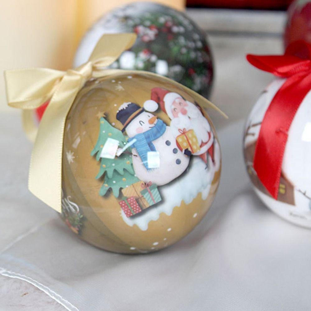 2 шт. Нежная подвеска на елку 8 см Декаль Шар Подвесное украшение Праздник
