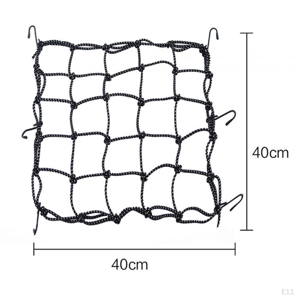 40cmx40cm Luggage Thicken Netting with Metal Hooks Motorcycle Accessories Cargo Net