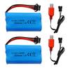 2PCS 7.4V 1200mAh SM-4P Plug Batteries with USB Charging Cable for EC08 RC Toy Car Model Off-Road Vehicle Hill Climbing Drift Racer Remote Control Boa