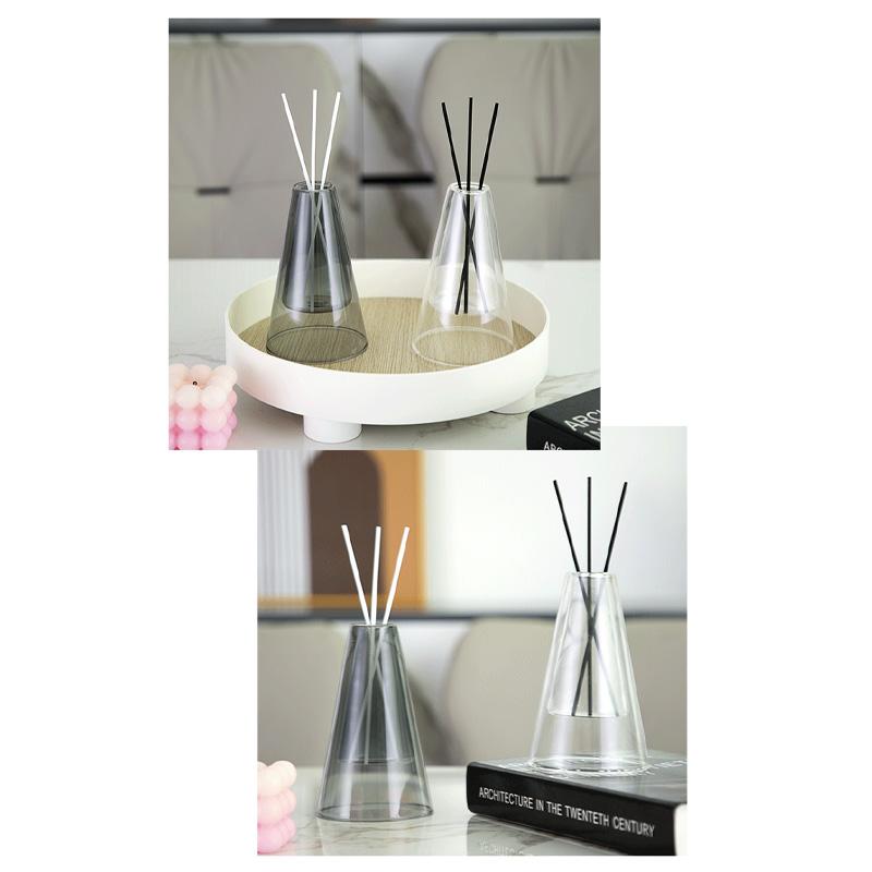 Простая двойная стеклянная бутылка для ароматерапии, домашний летучий аромат ротангового цветка, декоративные украшения, пустая бутылка