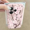Чехол с рисунком сакуры в стиле ручной работы для Xiaomi Redmi Note 14 13 Pro 5G 12 11 Funda Xiaomi 14T 13T 11T Pro, силиконовый чехол с текстурой кожи.