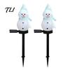 Durable Lawn Stakes for Winter 2Pcs Solar Snowman Garden Lights, Christmas Pathway Waterproof Festive Stake Lights LED Lamps with Yard
