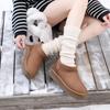 Large Size Thick-soled Snow Boots for Women's New Winter Short Tube with One Pedal Thick-soled Student Thermal Cotton Shoes for Women