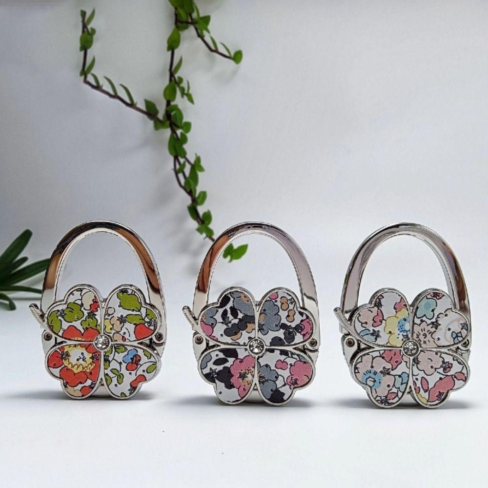 Крючок для сумки в виде цветка, держатель для сумки в виде четырехлистного клевера, модная вешалка для сумки для стола в помещении и на улице