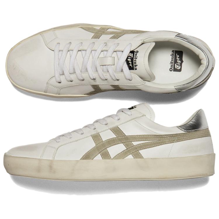 ONITSUKA TIGER Износостойкие Низкие Повседневные Кроссовки Унисекс Бело-Серые 1183C550-100