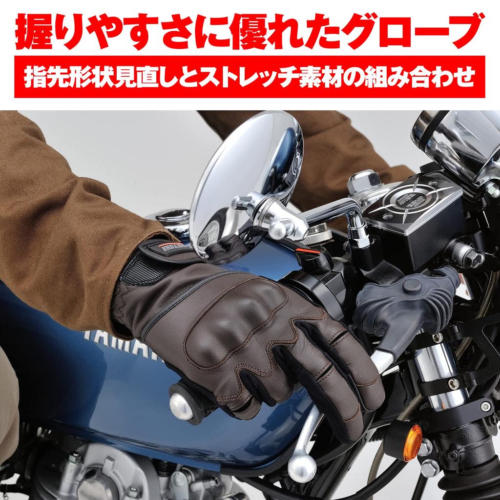 Daytona Motorcycle Gloves Genuine Leather Waterproof Windproof Hard Protector Smartphone Compatible Goat Protector Winter Gloves Brown XL Size 29276
