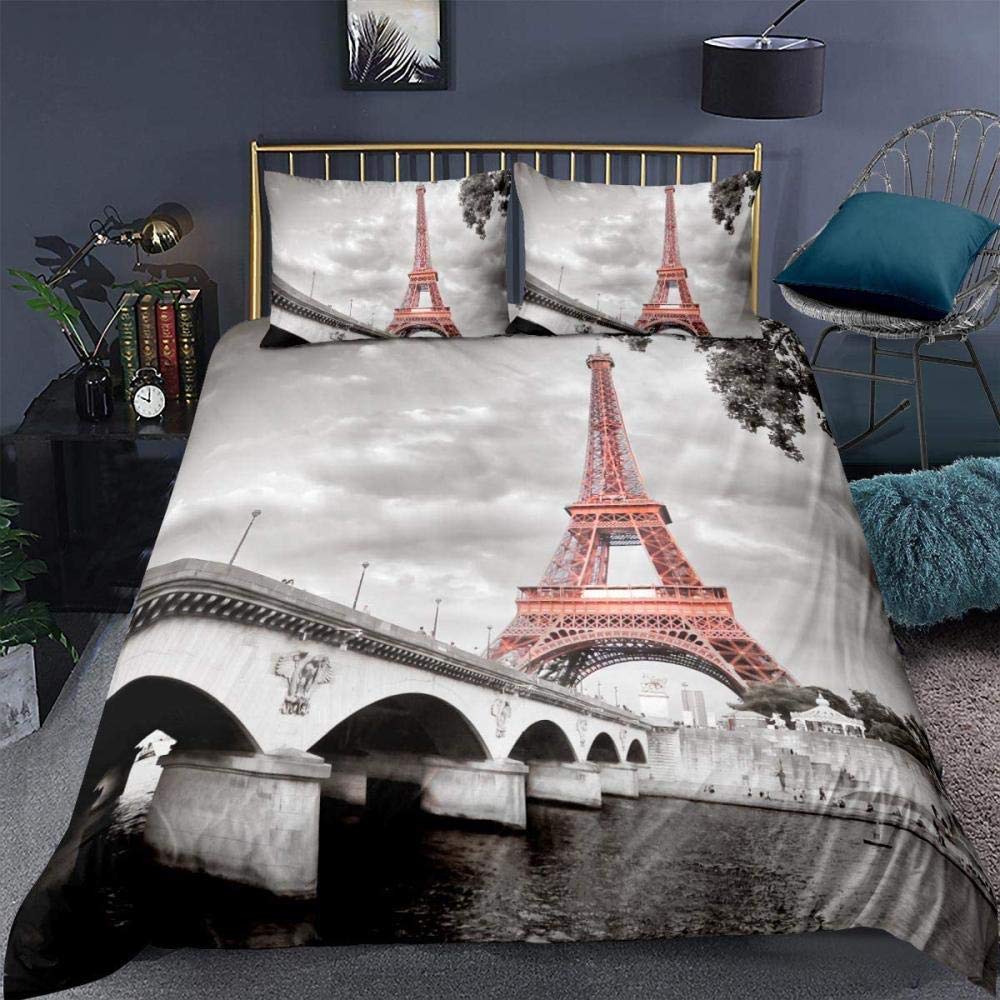 Bridge Landscape Digital Printing Duvet Cover Set For Kids Boys Girls Polyester Bedding Set Double Single Size With Pillowcase