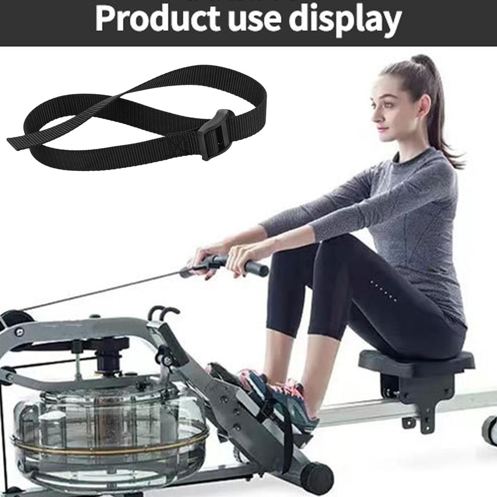 Rowing Machine Foot Straps Adjustable Fitness Foot Straps Replacement Reusable Straps Rowing Machine Accessories