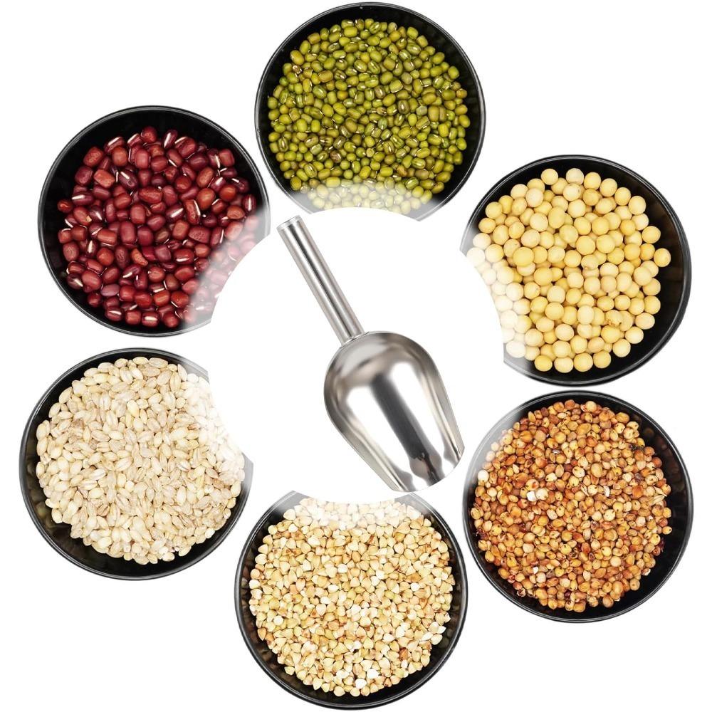 Stainless Steel Shovel Metal Coffee Bean Flour Shovel Multifunctional Ice Shovel Food Measuring Spoon Kitchen Accessories