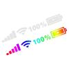 Автомобильная наклейка с WiFi-сигналом, креативный дизайн, легкое нанесение, большой размер, декоративные наклейки для автомобиля