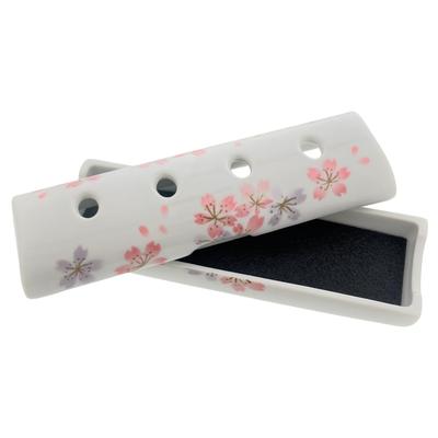 Подставка для благовоний Nippon Kodo, большая, с цветочным узором сакуры, 1 штука