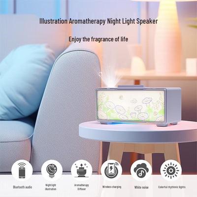 Беспроводная зарядка Zhuopu, Bluetooth-динамик и ночник, штекер CN (адаптер в комплекте)